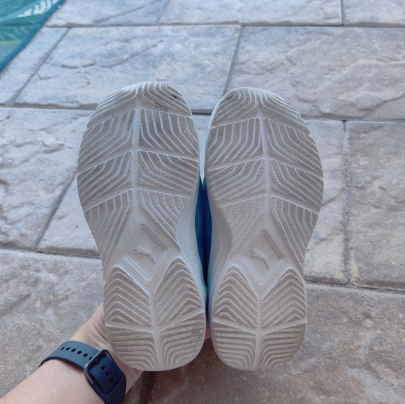 PUMA Kids' Green and Blue Slip On Sneakers - Picture 5 of 6